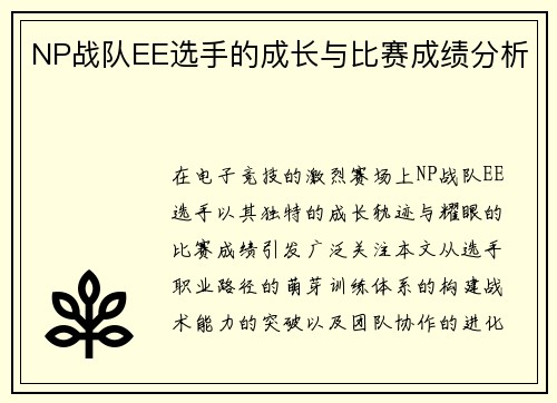 NP战队EE选手的成长与比赛成绩分析